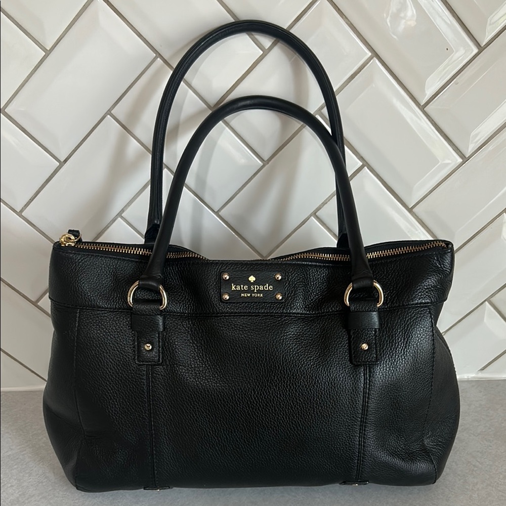 Kate Spade Black Purse with Gold Hardware